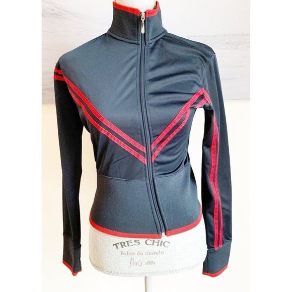 🌈 5/$25 1970's inspired Athleisure full zip track style fitted jacket - Picture 8 of 12